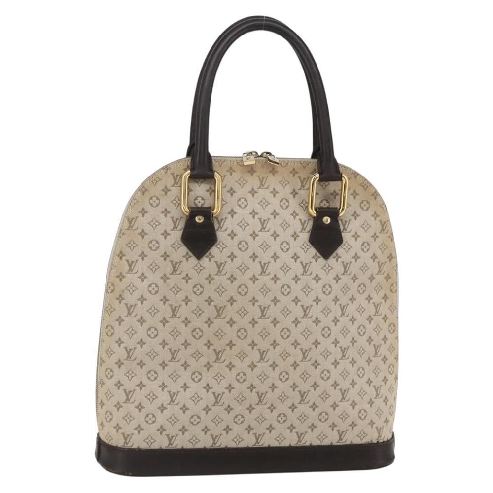 LOUIS VUITTON Monogram Mini Alma Haut Hand Bag Khaki M92203 LV Auth 153516